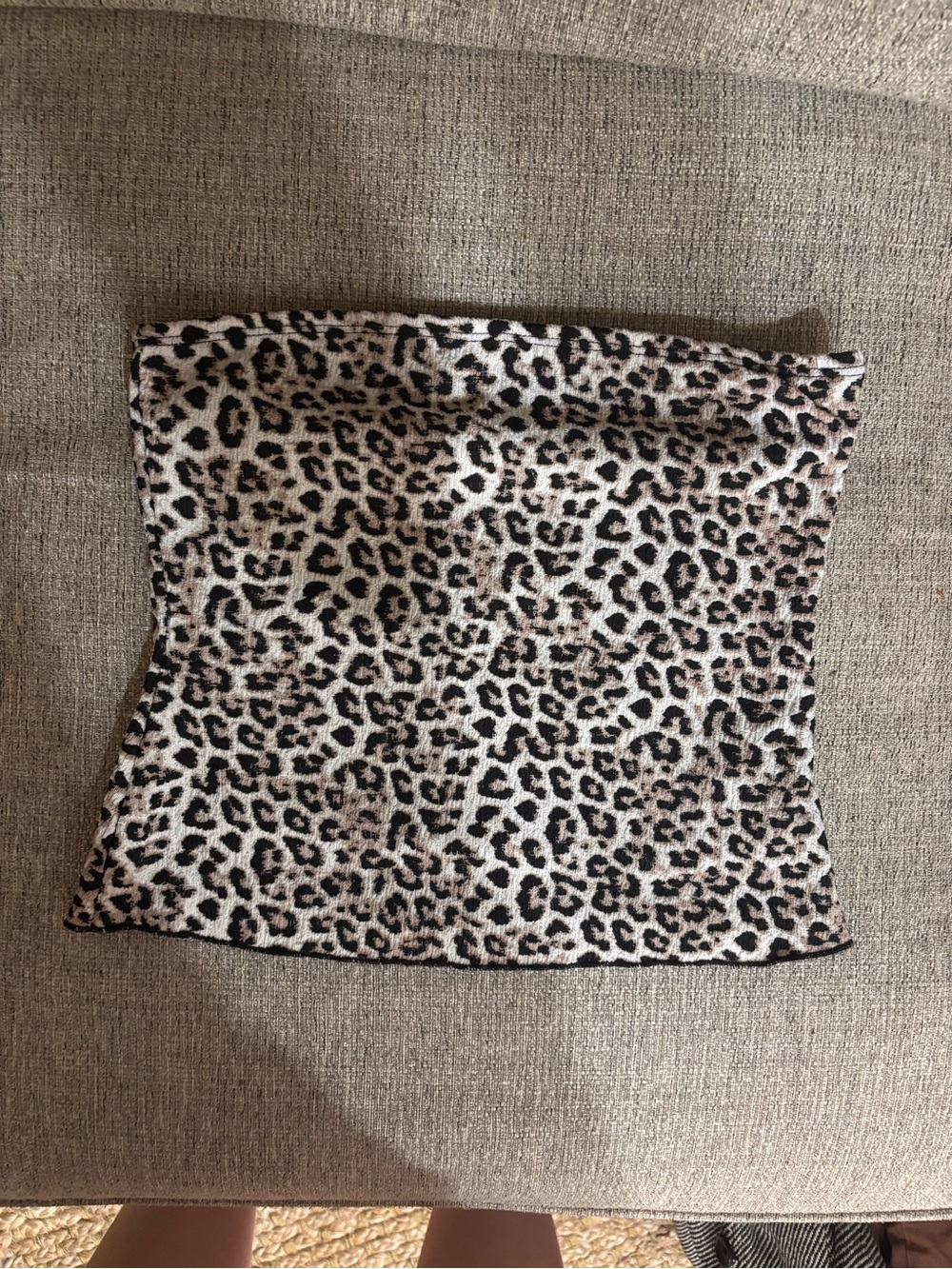 Leopard Print  tube top - Cream and Brown Animal Print